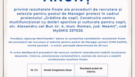 Anunt rezultate finale